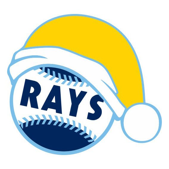 Tampa Bay Rays Baseball Christmas hat logo iron on paper